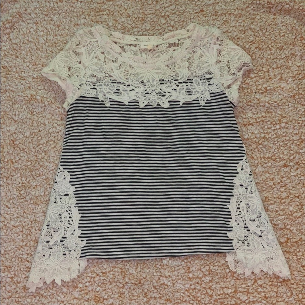 lacey and stripped shirt